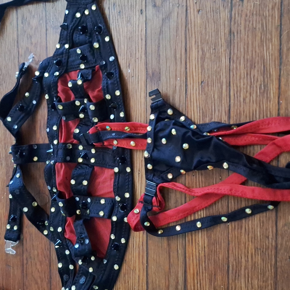 Exotic dancewear Black and red
